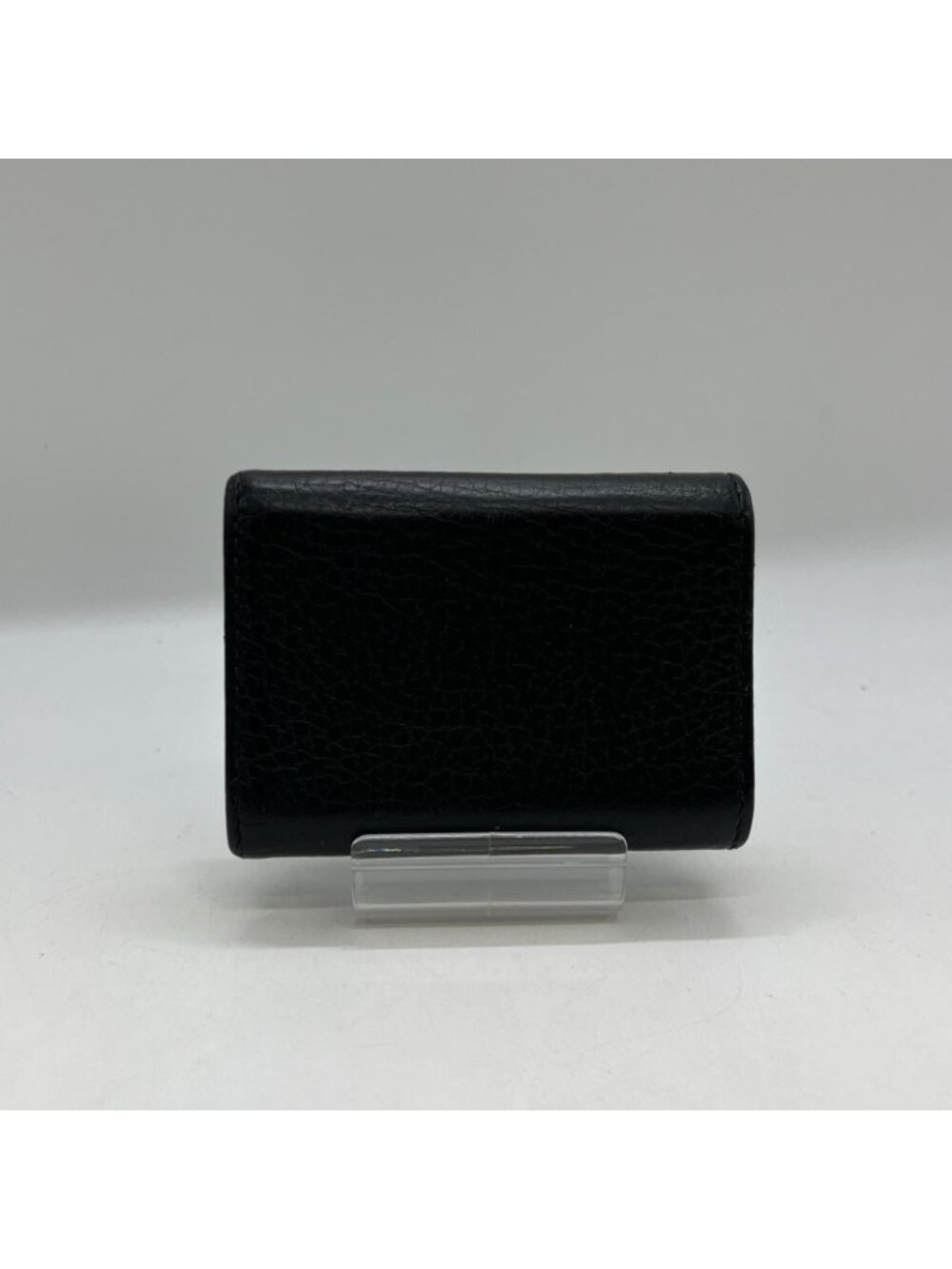 Gucci Trifold Wallet GG Marmont Hook Calfskin Leather Black - Picture 3 of 10